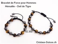 bracelet shamballa pour homme oeil de tigre hématite chez cristaux suisse