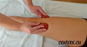 massage jambes aux cristaux